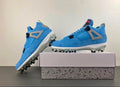 Jordan 4 Retro University Blue Cleats
