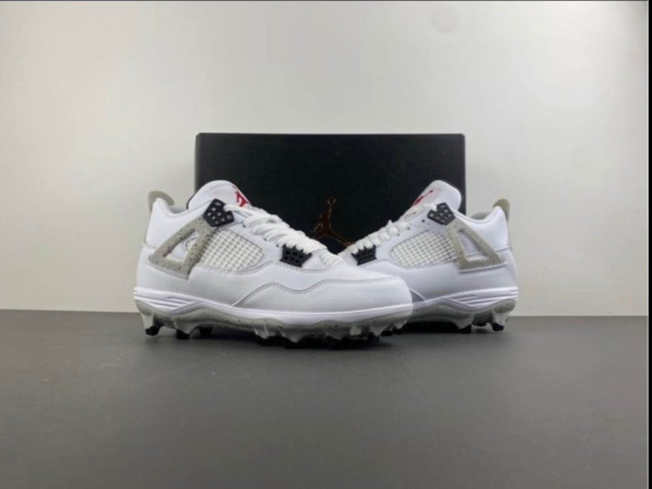 Retro 4 White Cement Cleats